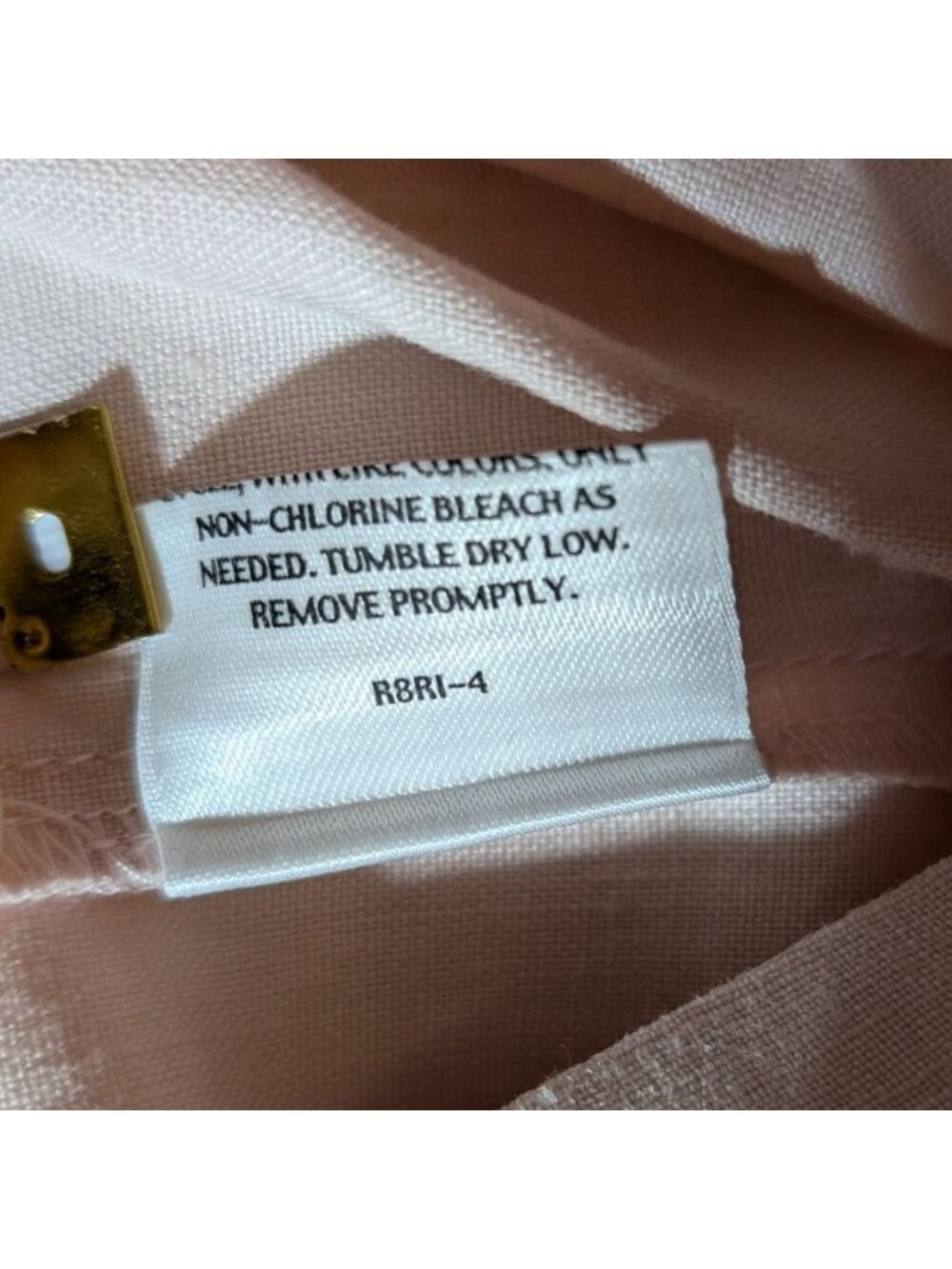 Eileen Fisher 100% Linen Crop Pants Womens Medium Pink Organic FLAW - Picture 5 of 11